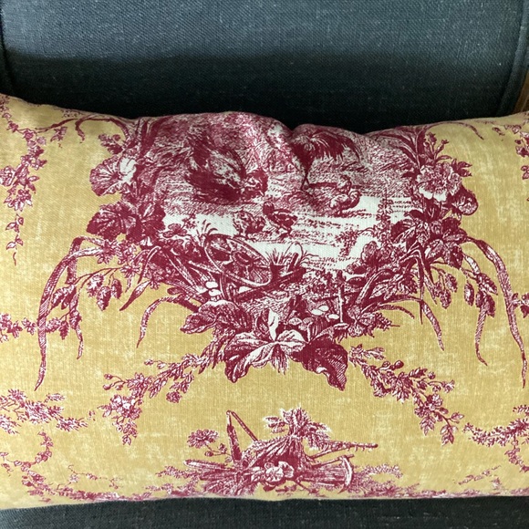 La Petite Ferme vintage Waverly toile hens rooster - Picture 2 of 7